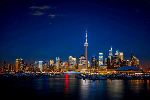Toronto Canada Skyline At Ni