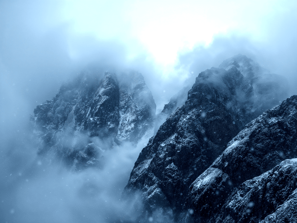 a rugged mountain landscape