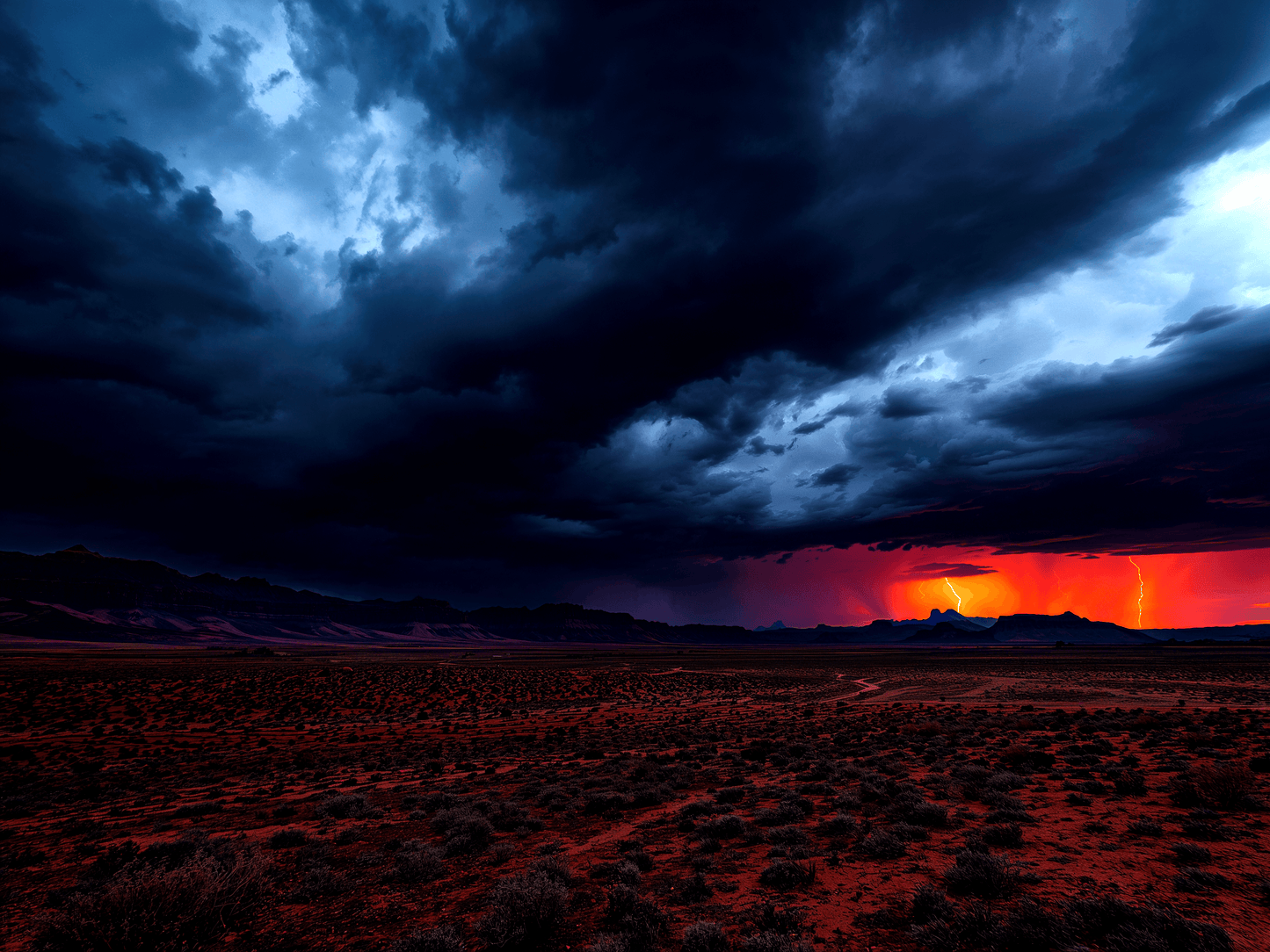 a vast desert landscape unde