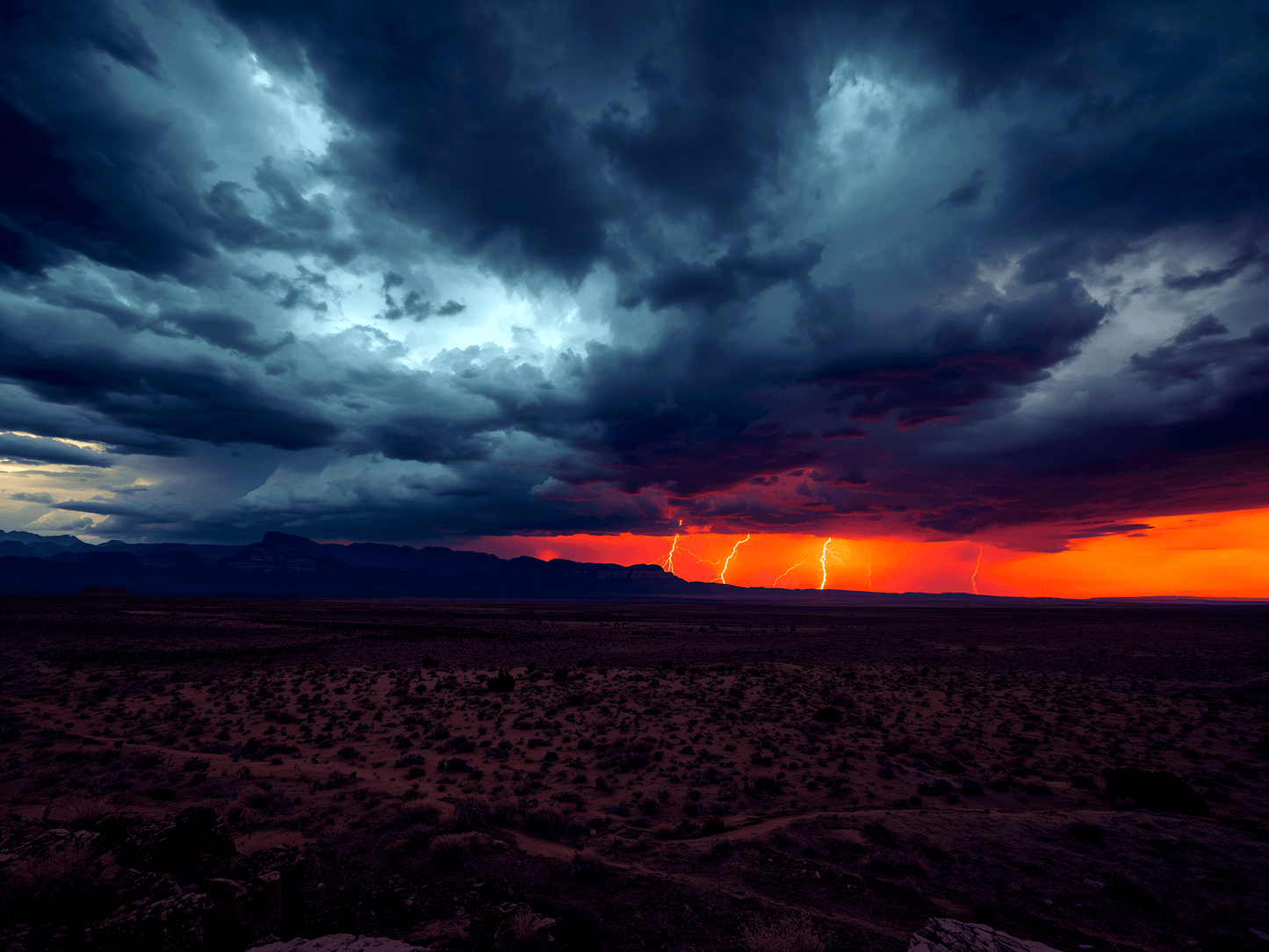 a vast desert landscape unde