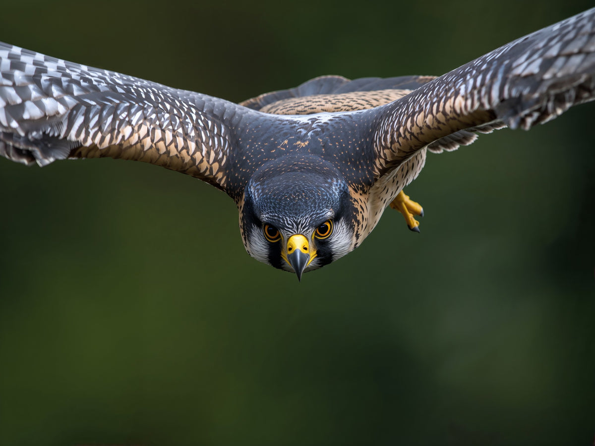 Peregrine Falcon Soaring Metal Print