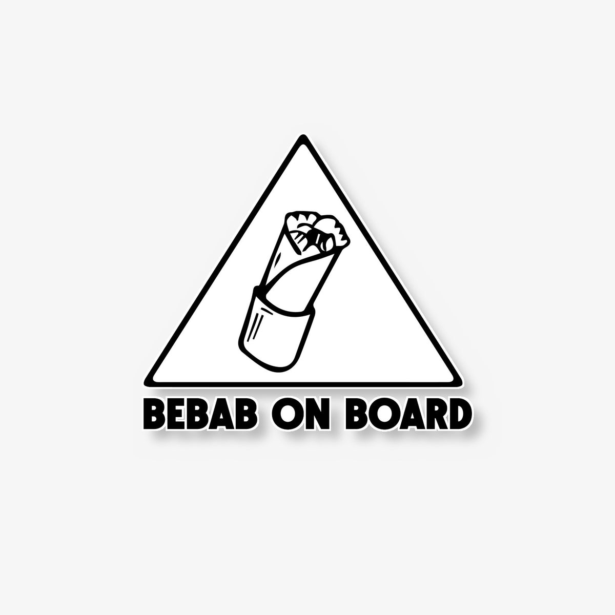 Bebab On Board Car Decal -- Laminated
