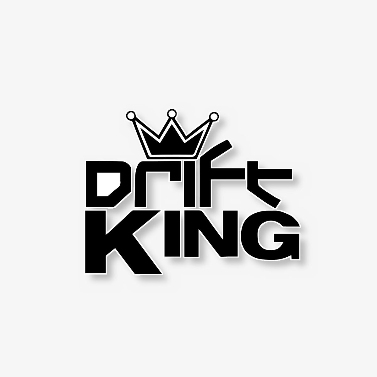 Drift King Crown Car Decal -- Laminated