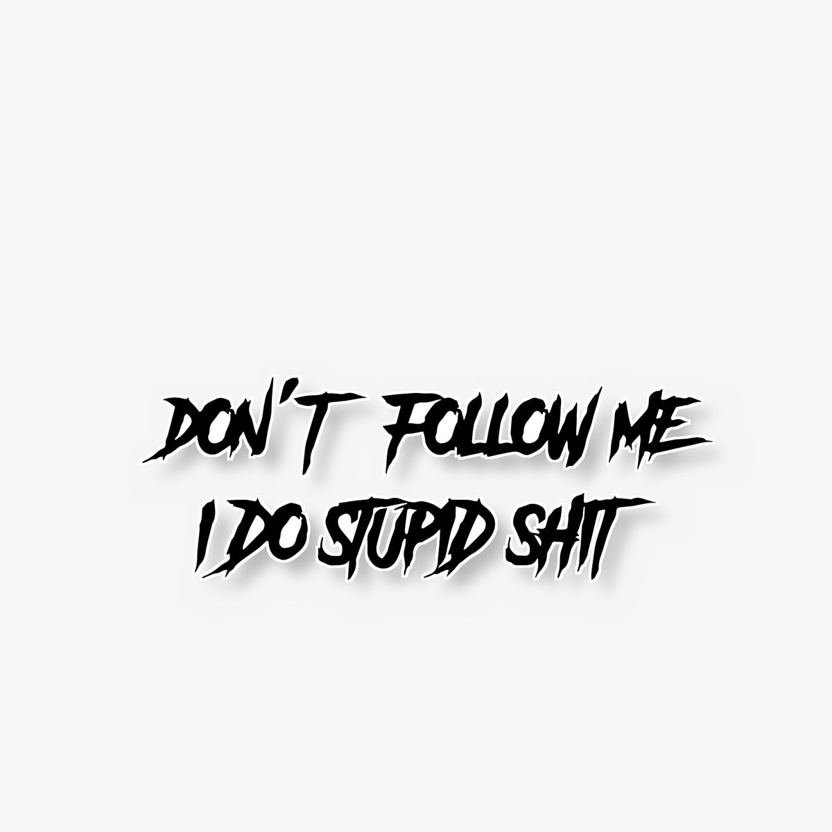 Don't Follow Me Car Decal -- Laminated
