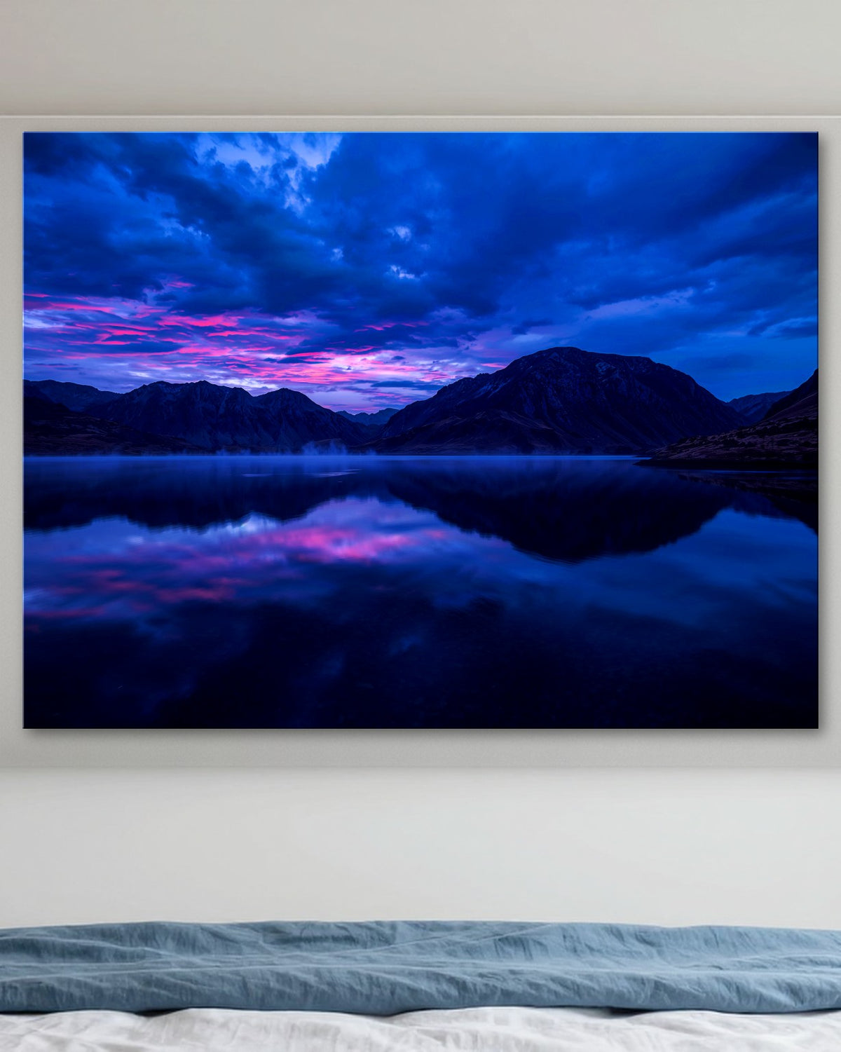 Still Mountain Lake Reflection Metal Print
