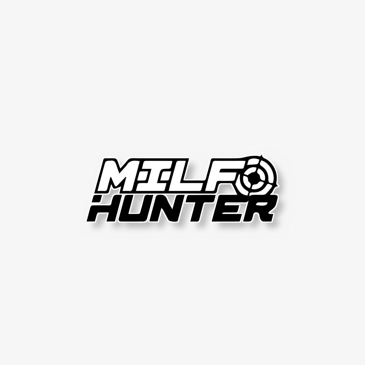 MILF Hunter Logo Car Decal -- Laminated