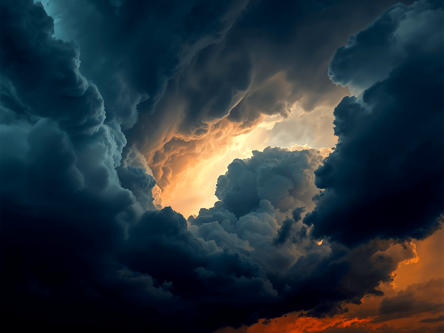 massive dark storm clouds wi