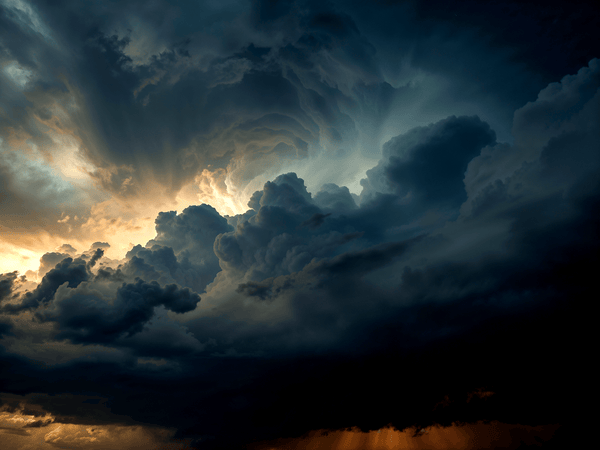 massive dark storm clouds wi