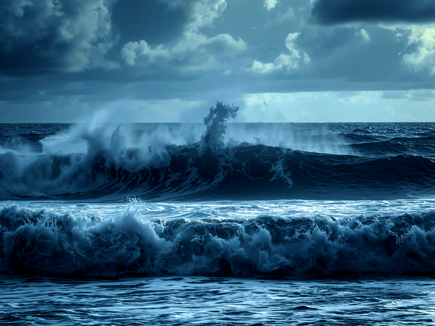 massive dark waves crashing