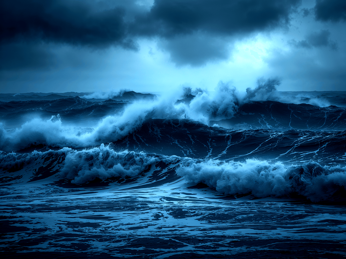 massive dark waves crashing