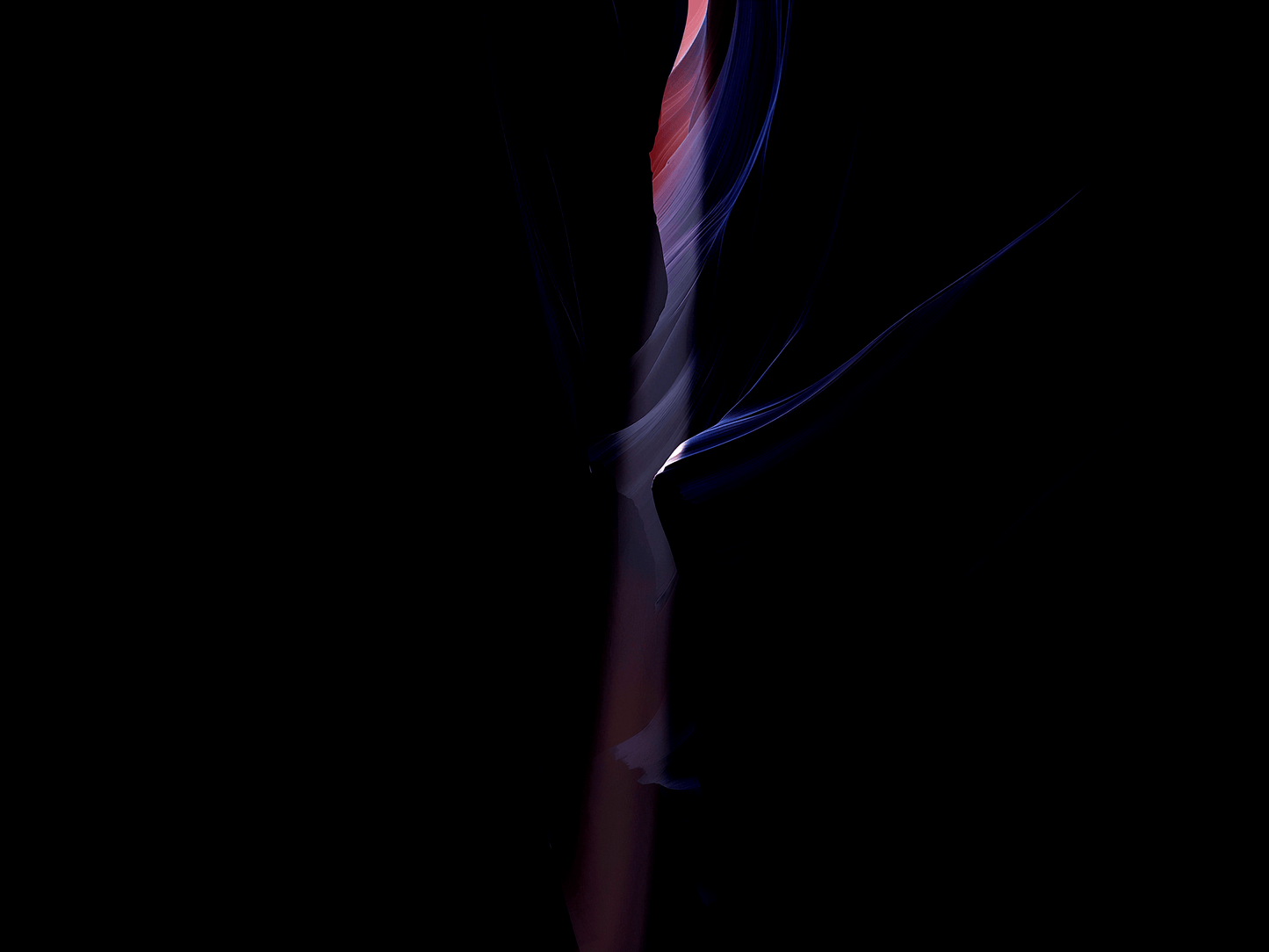 the interior of a dark slot